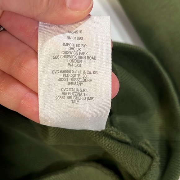 Jason Wu - L, Green Hoodie Sweatshirt, w/ black lace piping - Picture 7 of 8